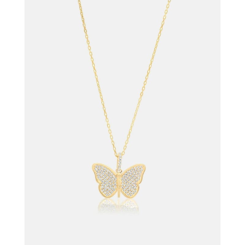 SHYMI Pave Butterfly Necklace - Gold