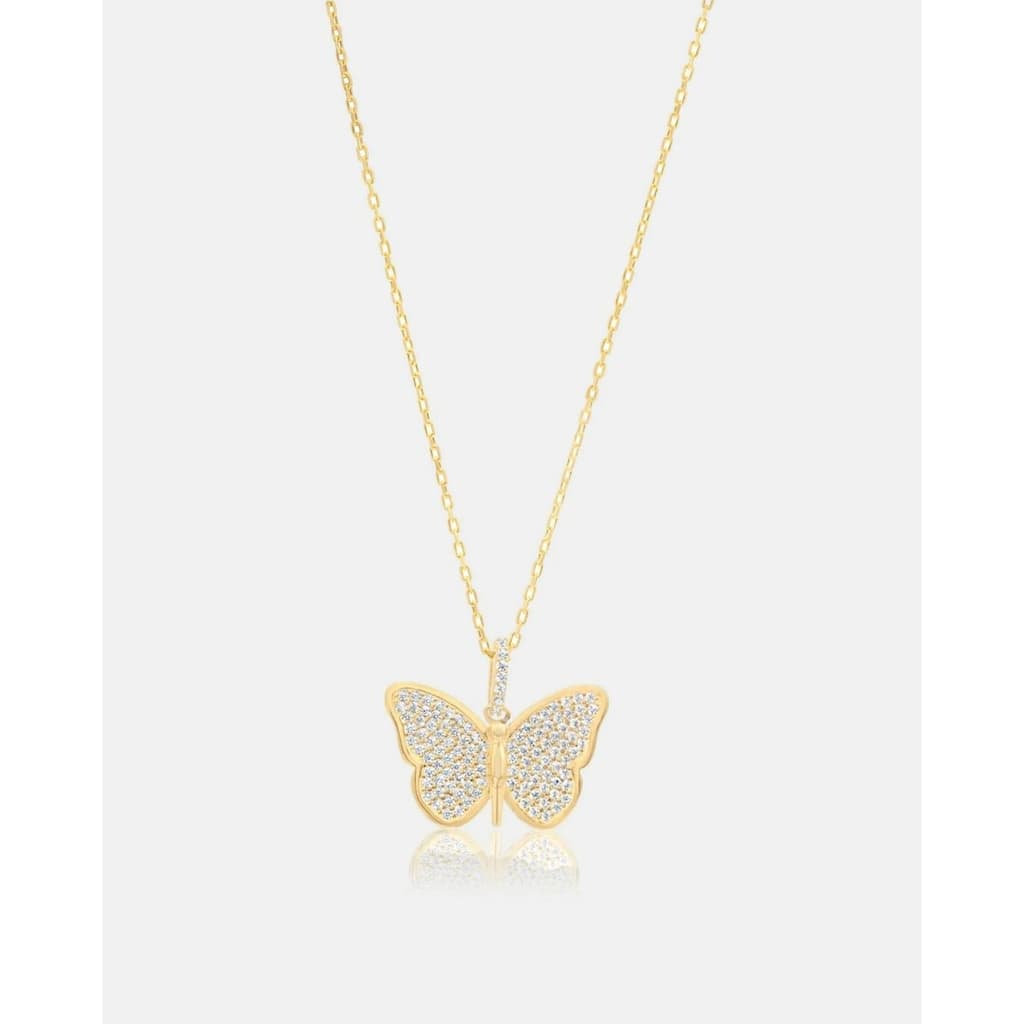 SHYMI Pave Butterfly Necklace