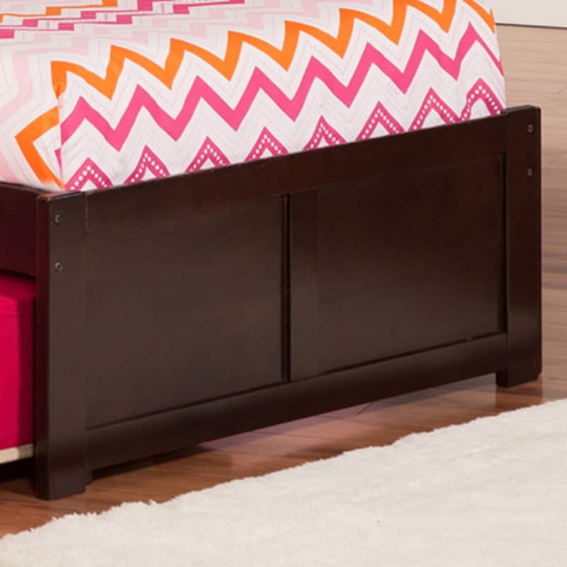 AFI Newport Twin XL Size Platform Bed with Footboard & Twin XL Trundle