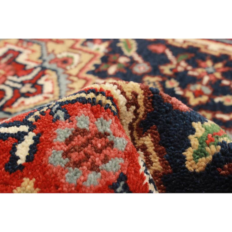 ECARPETGALLERY Hand-knotted Serapi Heritage Dark Navy Wool Rug - 2'6 x 25'7
