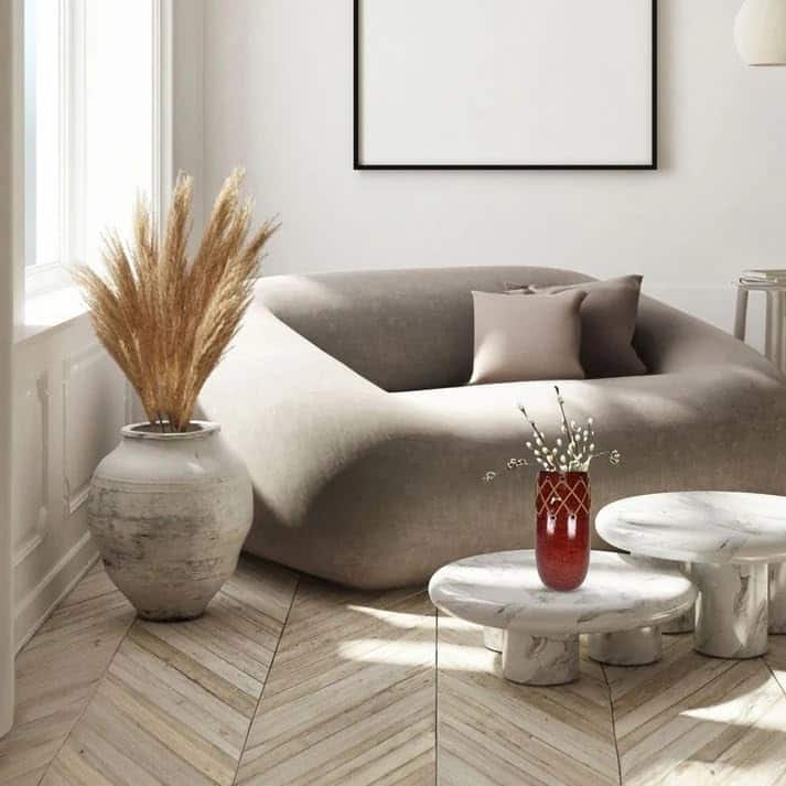 Aria Home Oblong Red Ceramic Vase With Leather Stitch Santa Fe Art