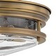 preview thumbnail 3 of 1, Hinkley Hadley 2-Light Flush Mount in Brushed Bronze with Clear - Medium