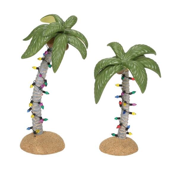 slide 2 of 4, Department 56 Village Cross Product Christmas Palms - Set of 2 - 6014548