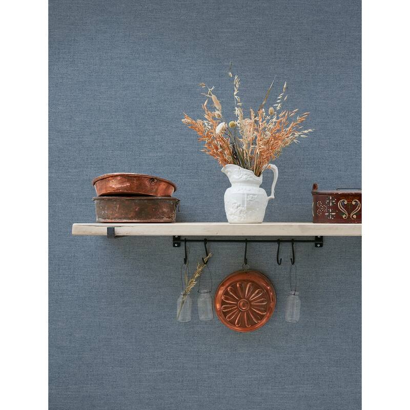 Chesapeake Chambray Denim Fabric Weave Wallpaper
