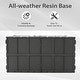 preview thumbnail 8 of 15, Outdoor Storage Deck Box Waterproof, Large Patio Storage Bin (Dark Gray)