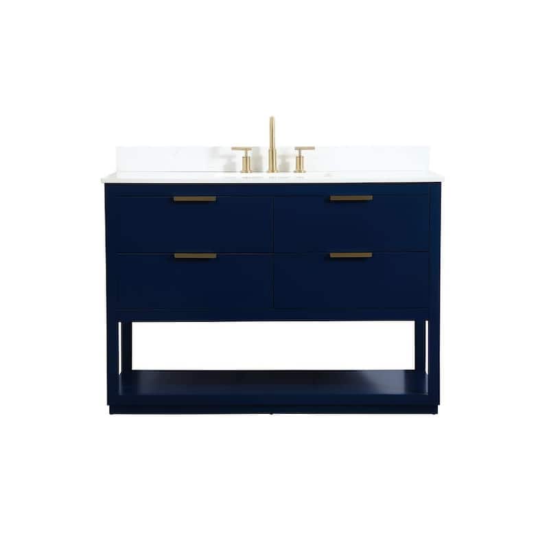 Elegant Lighting VF19248-BS Larkin 48" Free Standing Single Basin