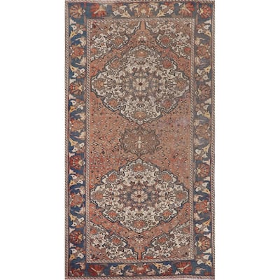 Bakhtiari Persian Vintage Area Rug Handmade Bedroom Wool Carpet - 5'2" x 10'1"