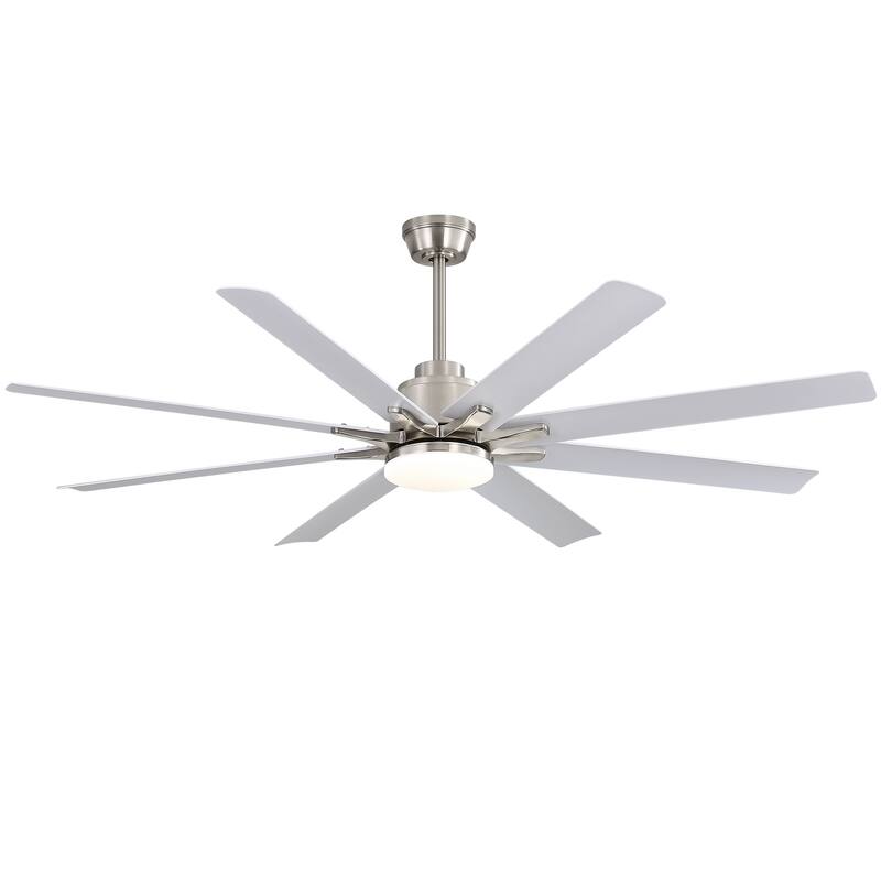 52 Inch/66 Inch/72 Inch Modern Ceiling Fan with Dimmable LED Light ,Remote&APP Control,8 Blades for Large Living Room,Porch