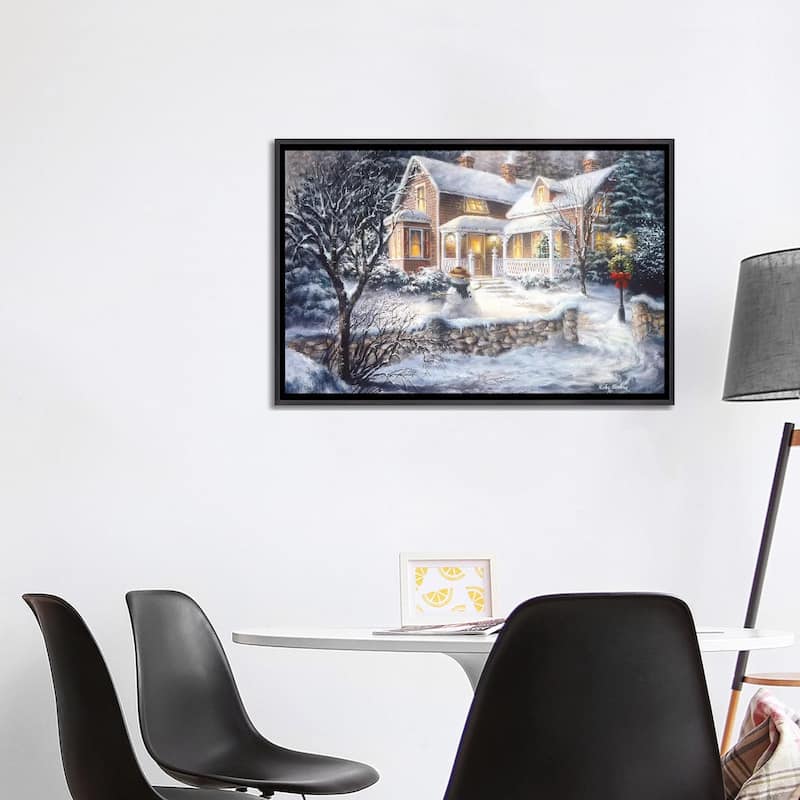 iCanvas "Winter's Welcome" by Nicky Boehme Framed
