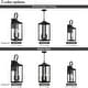 preview thumbnail 6 of 10, 2-Light Black Large Transitional Outdoor Hanging Pendant Light with Clear Glass - 20 in. H