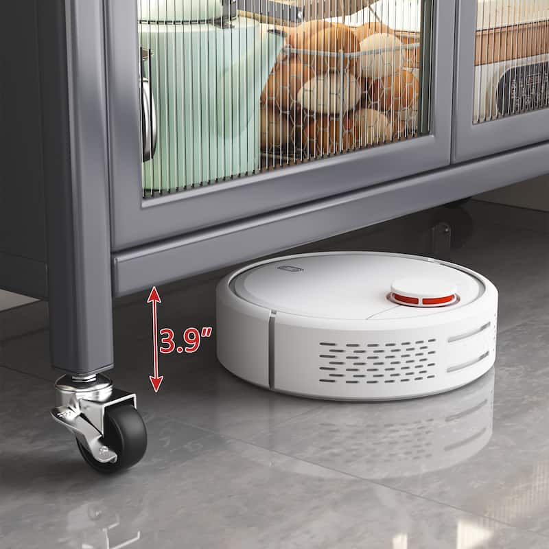 Open-door kitchen shelving Floor-to-ceiling multilevel household microwave storage cabinet bowls side cabinets cabinets