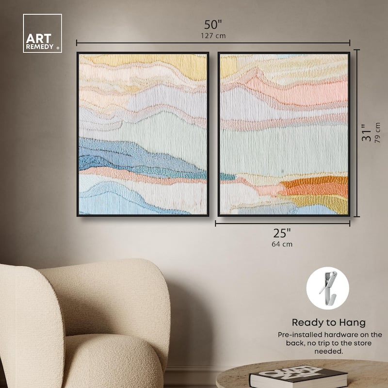 Gentle Breeze II Canvas Set of 2 by Art Remedy