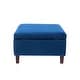 preview thumbnail 5 of 12, Porthos Home Janis Velvet Square Storage Ottoman with Rubberwood Legs