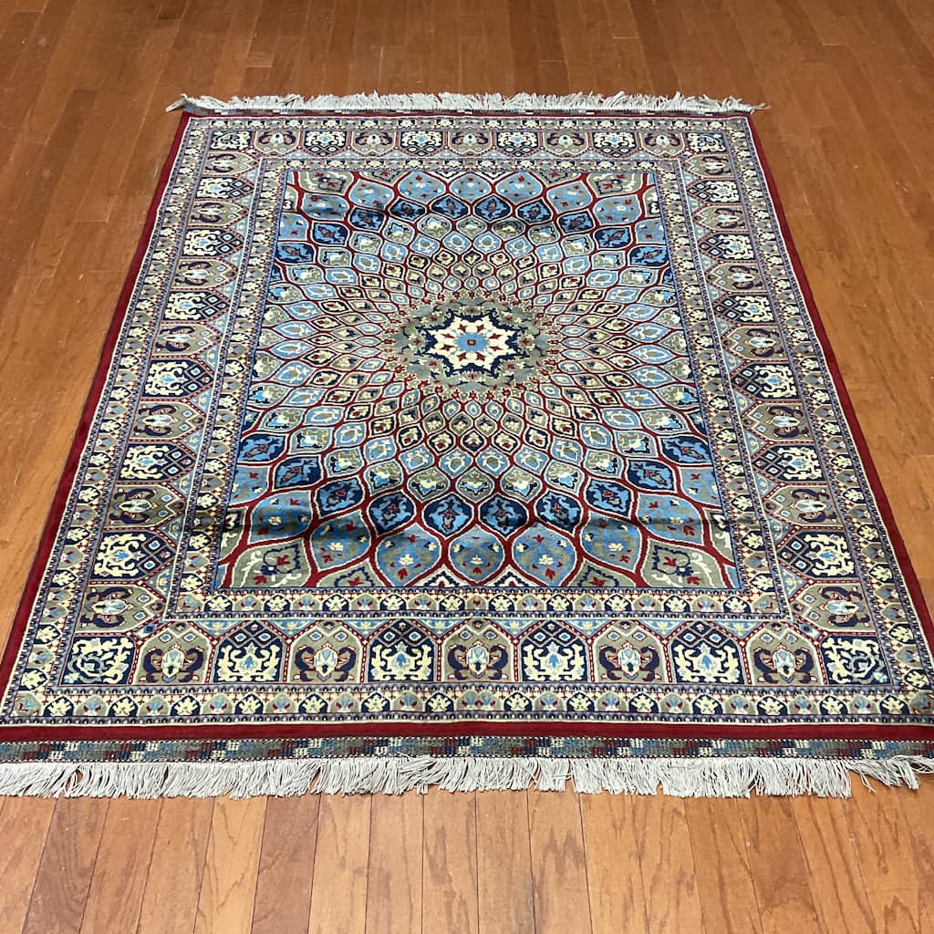 HERAT ORIENTAL Handmade Tabriz Design Wool Rug - 5' x 6'8"