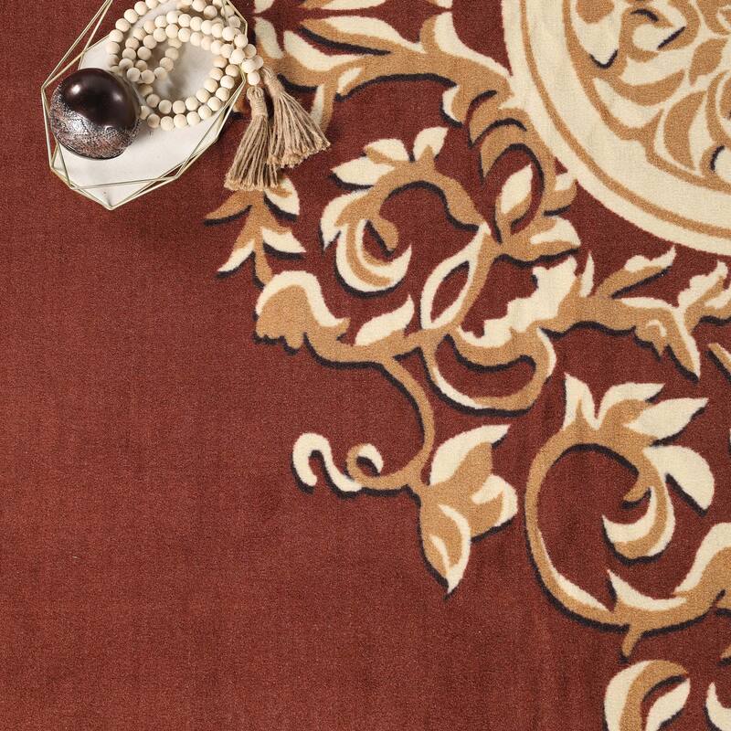 Superior Oversized Medallion Modern Bohemian Indoor Runner or Area Rug