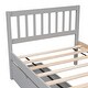 preview thumbnail 9 of 8, Twin Size Wooden Platform Bed with Two Underbed Storage Drawers, Durable Rubberwood Frame