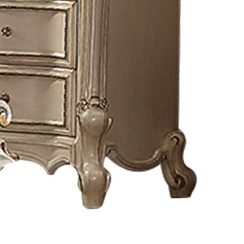 Antique Pearl & Cherry Oak Five Drawer Chest