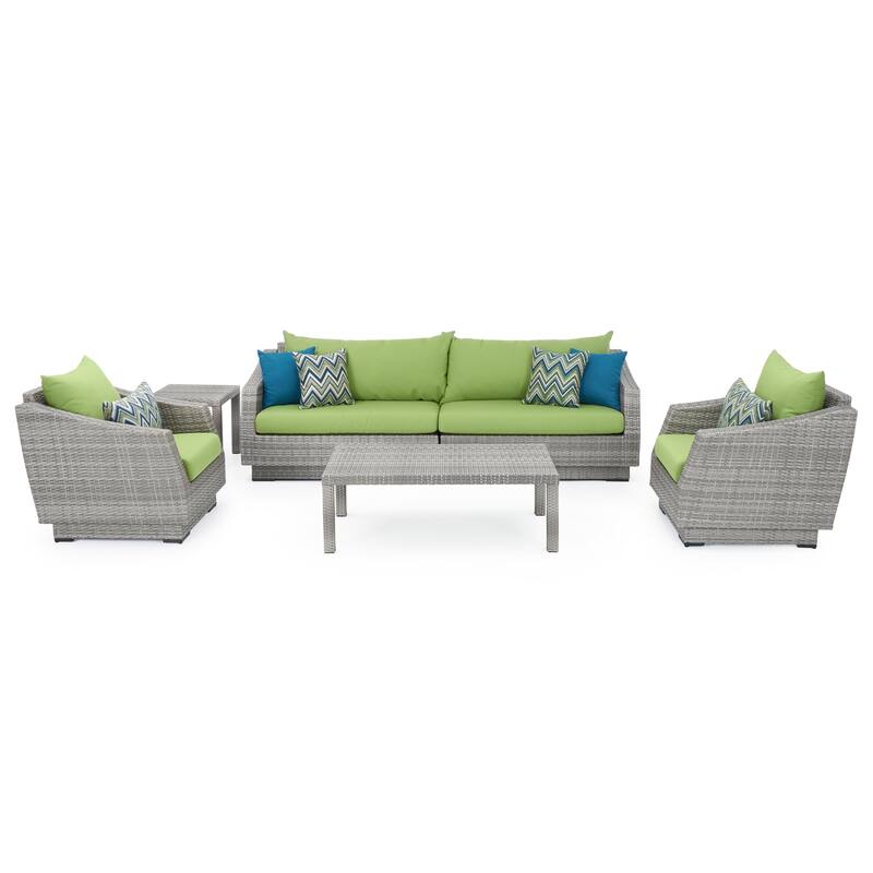 Cannes 6 Piece Sunbrella Outdoor Patio Sofa & Club Chair Set