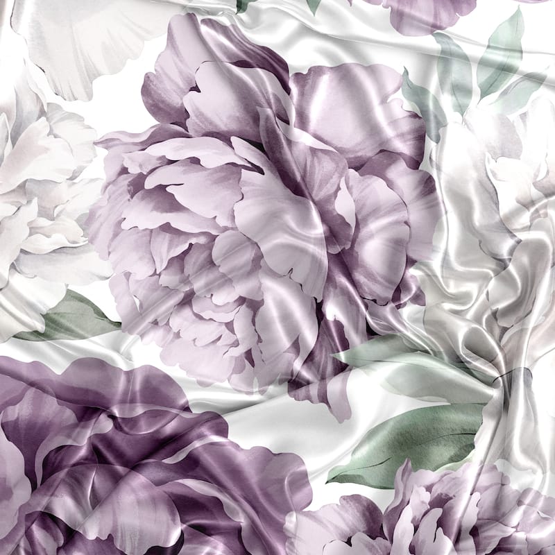 Sweet Jojo Designs Lavender Purple Boho Shabby Chic Floral Girl Satin Fitted Crib Sheet Ivory Bohemian Vintage Watercolor Nature