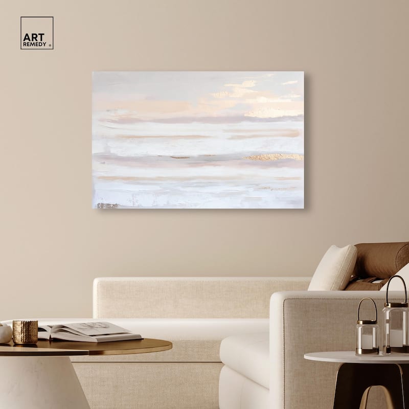 Gilded Dawn Canvas by Art Remedy, Gallery Wrapped
