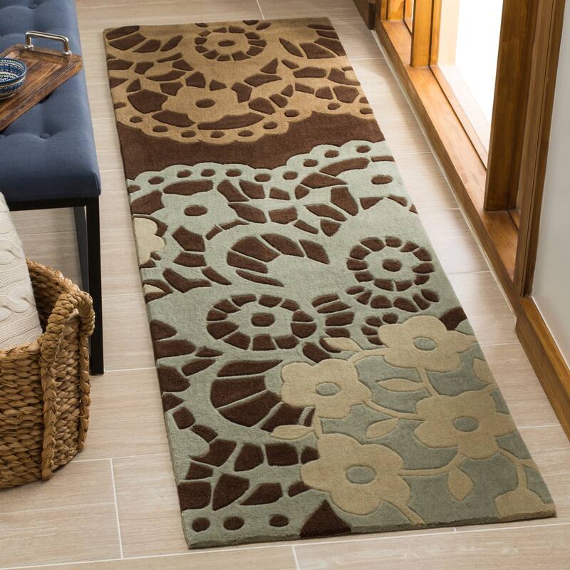 SAFAVIEH Handmade Modern Art Neetu Modern Polyester Rug