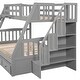 preview thumbnail 10 of 9, Twin Over Full Bunk Bed with Drawers,Ladder and Storage Staircase For Bedroom,Dorm,Adults,Kids