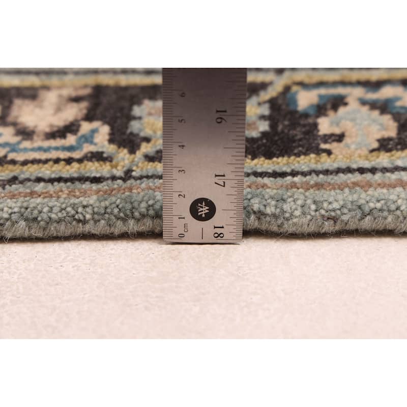 ECARPETGALLERY Hand-knotted Finest Agra Jaipur Teal Wool Rug - 2'6 x 7'11