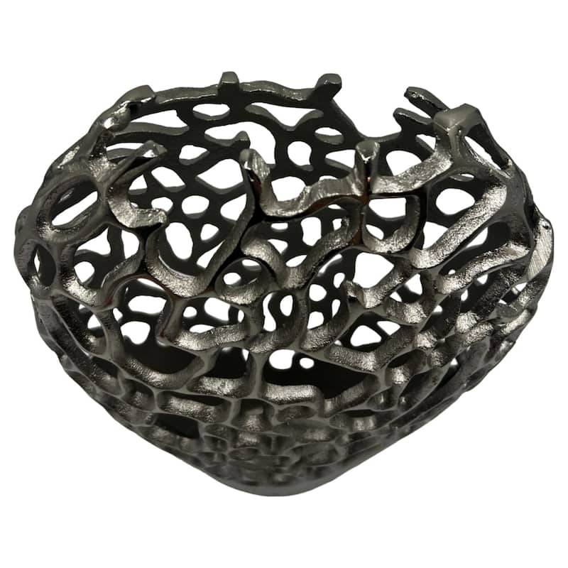 Decorative Handmade Aluminum Bird Nest Flower Vase