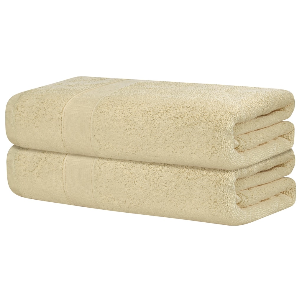 Solid Oversized 2 Pack Bath Towel Set, Thick Cotton, Highly Absorbent Towels for Gym, SPA, Yoga 28" x 56"