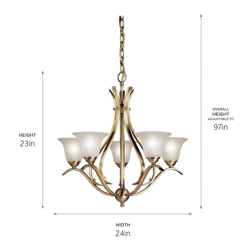 Kichler Lighting Dover 5-light Antique Brass Chandelier