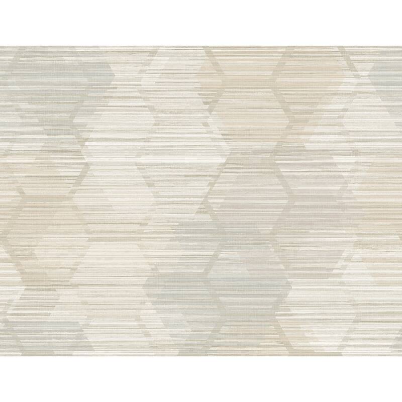 A-Street Prints Jabari Beige Geometric Faux Grasscloth Wallpaper