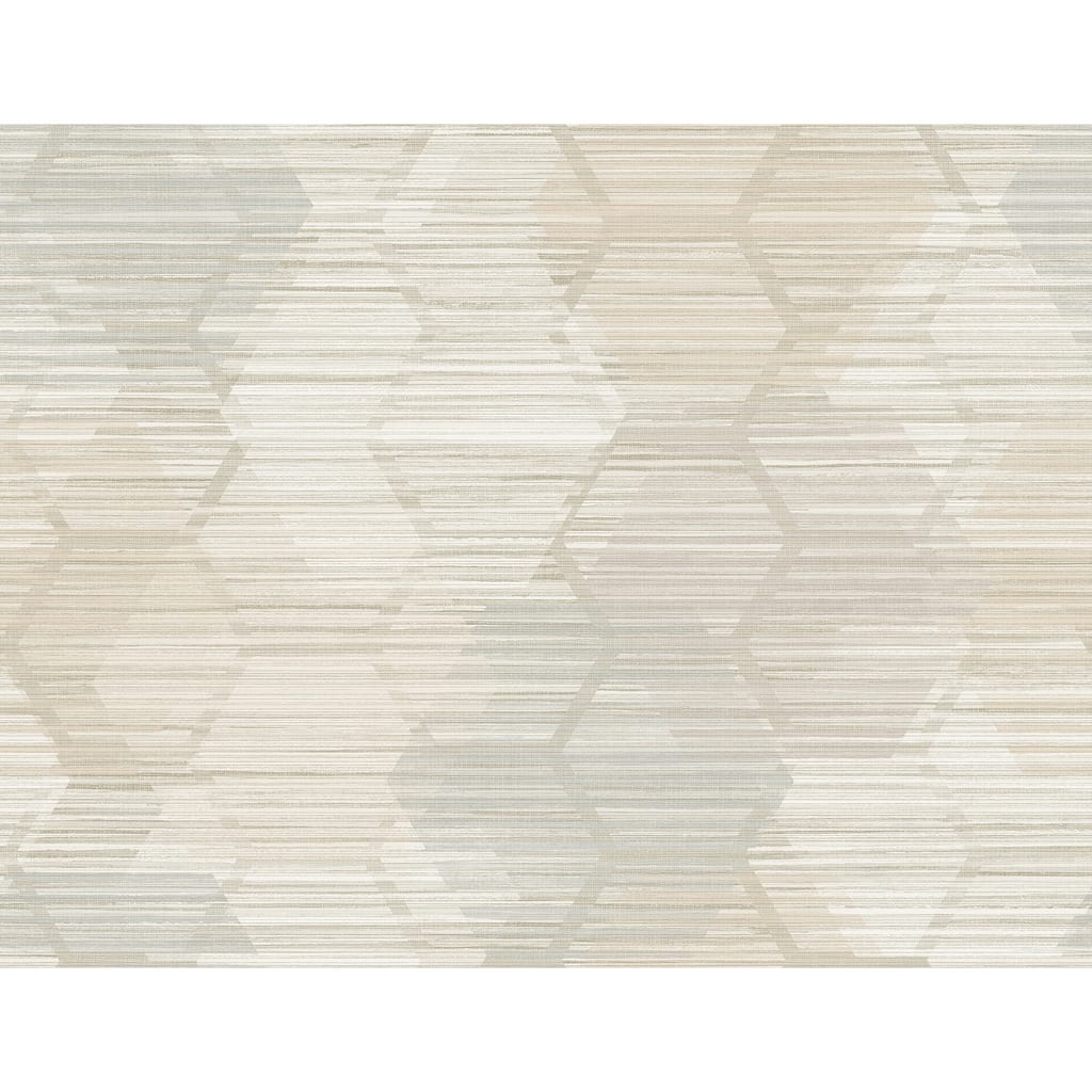 A-Street Prints Jabari Beige Geometric Faux Grasscloth Wallpaper