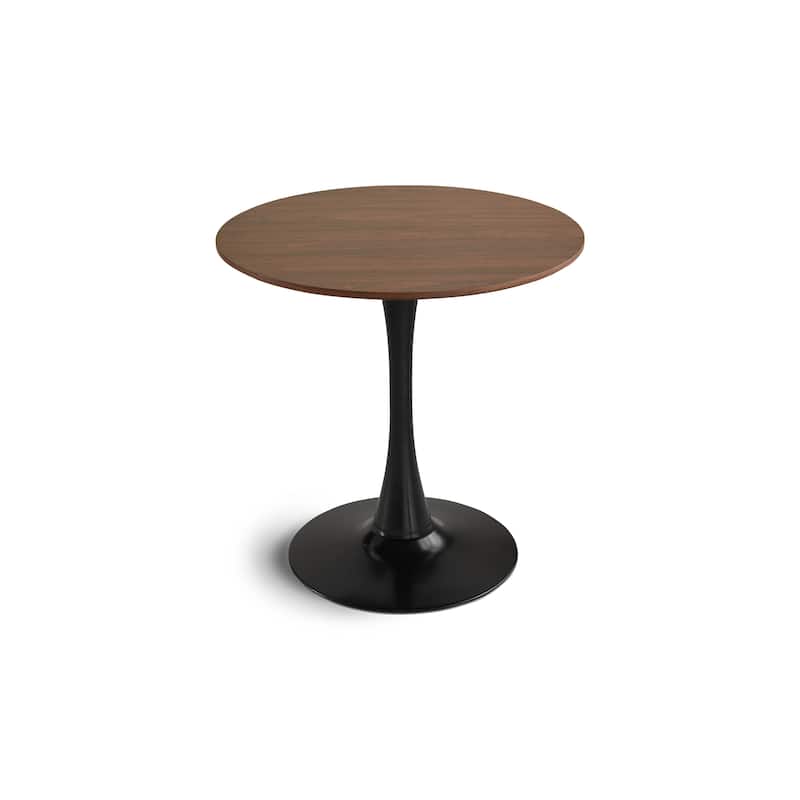 31.5"Round Dining Table For 2-4 People With Walnut Top, Mid-century Walnut Tulip Kitchen Table, Pedestal Table