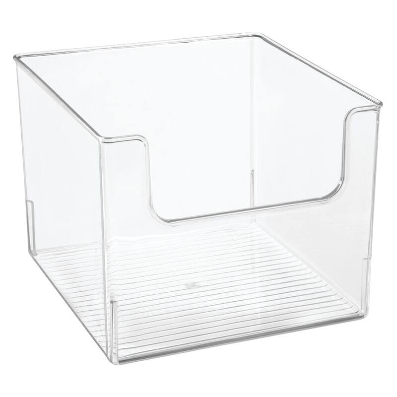 mDesign Plastic Bathroom Storage Organizer Basket Bin Clear 10 X 10
