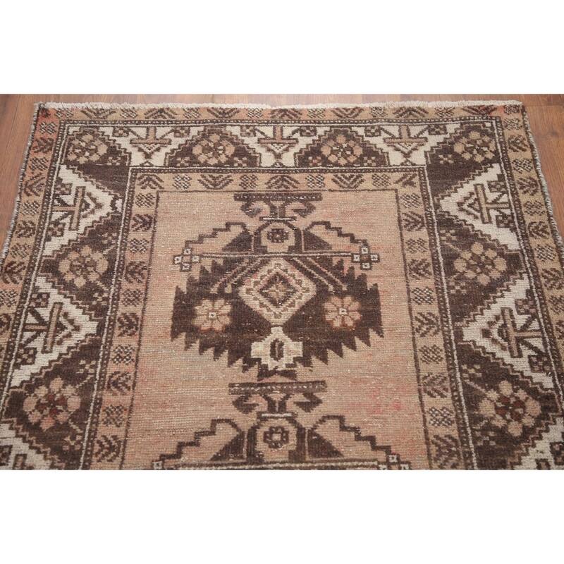 Hand Knotted Oriental 100% Wool Carpet Traditional Tribal Brown Balouch Area Rug - 5' 11'' X 3' 5''