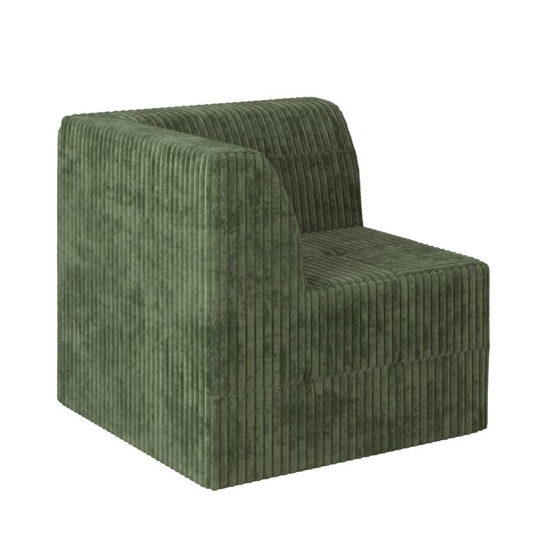 Modern Minimalist Modular Sectional Sofa with Terrycloth Upholstery and Wide Foam Seating for Living Room and Guest Room