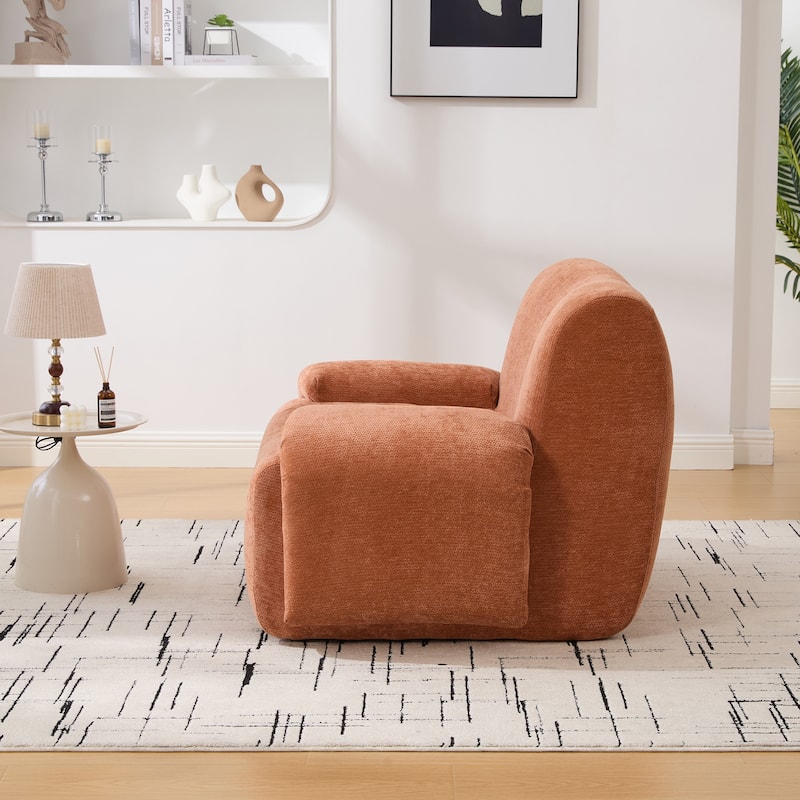 Boneless Single Sofa Chair, 42" Wide Oversized Accent Chair, Chenille Armchair Reading Lounge Chair for Living Room Bedroom
