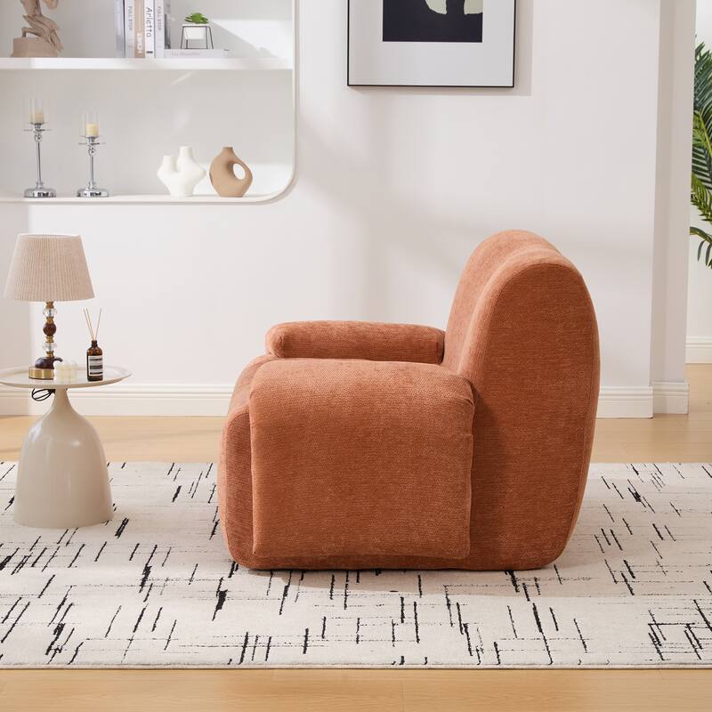 Roomfitters Oversized Chenille Accent Chair, Deep Seat Lounge Armchair Single Sofa for Living Room Bedroom Apartment Dorm