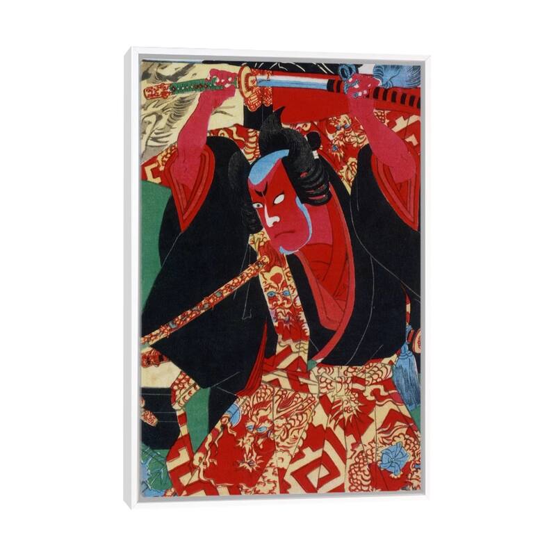 Large Wall Art, Framed Art, Asian Inspired Art, by Unknown Artist - White