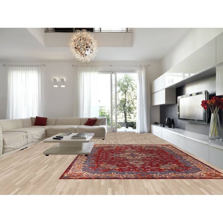 Floral Kashmar Persian Antique Area Rug Handmade Wool Carpet - 10'3"x 12'10"
