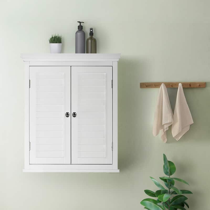 Teamson Home Glancy 20 in. x 24.02 in. Removable Wall Cabinet - White