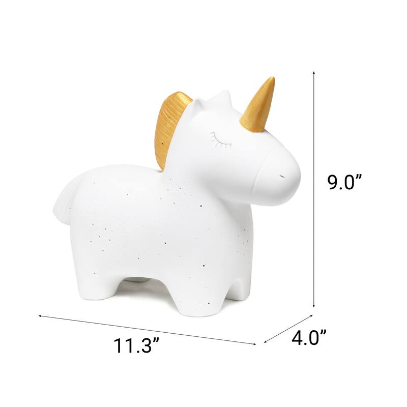 Ceramic Glowing Unicorn Table Lamp - 11.25" - White