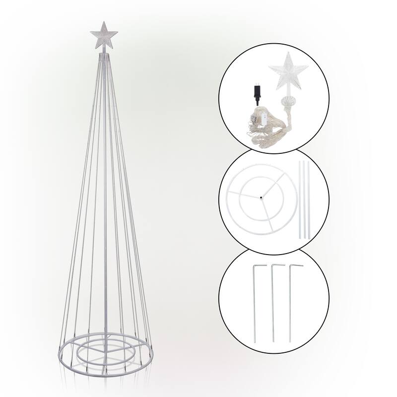 83 Christmas Tree Tower w/ 8 Functions and 300 LED Lights