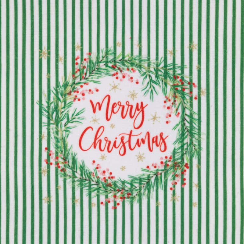 Solid and Striped Merry Christmas Kitchen Tea Towels - 26" - Set of 2