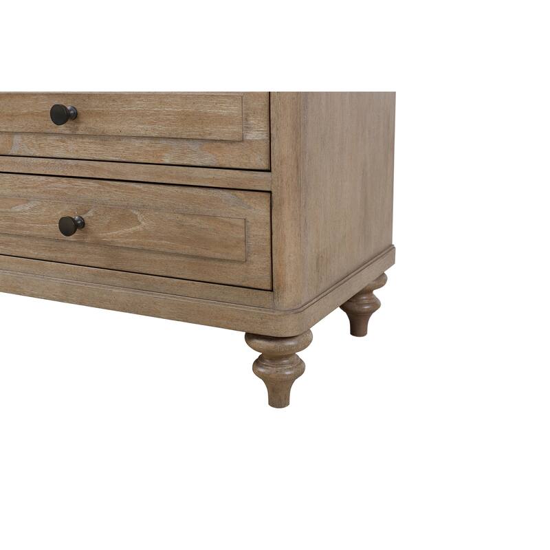 3 Drawer Nightstand With Sand Finish
