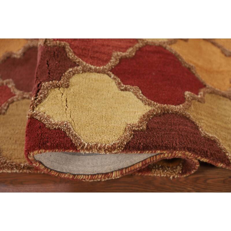 Trellis Gabbeh Indian Area Rug Hand-Tufted Wool Carpet - 5'0" x 8'0"