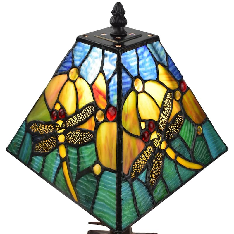 Copper Grove Dahi 15-inch Tiffany-style Mini Mission-style Accent Lamp