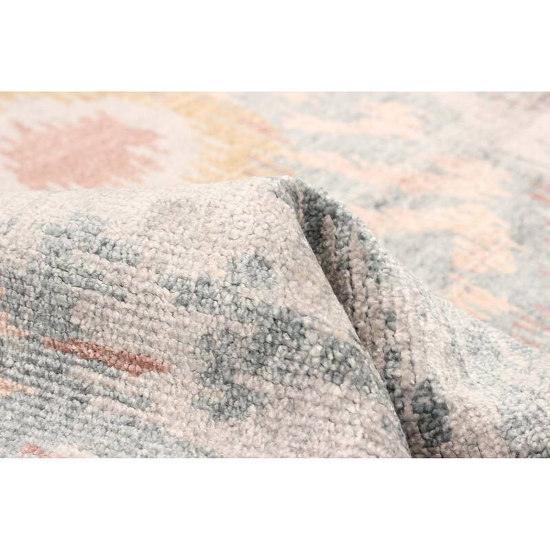 ECARPETGALLERY Hand-knotted Heritage Grey Silk Rug - 5'5 x 7'8