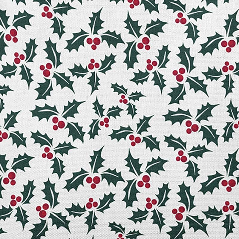 Holly Bush Christmas Indoor/Outdoor Throw Pillow