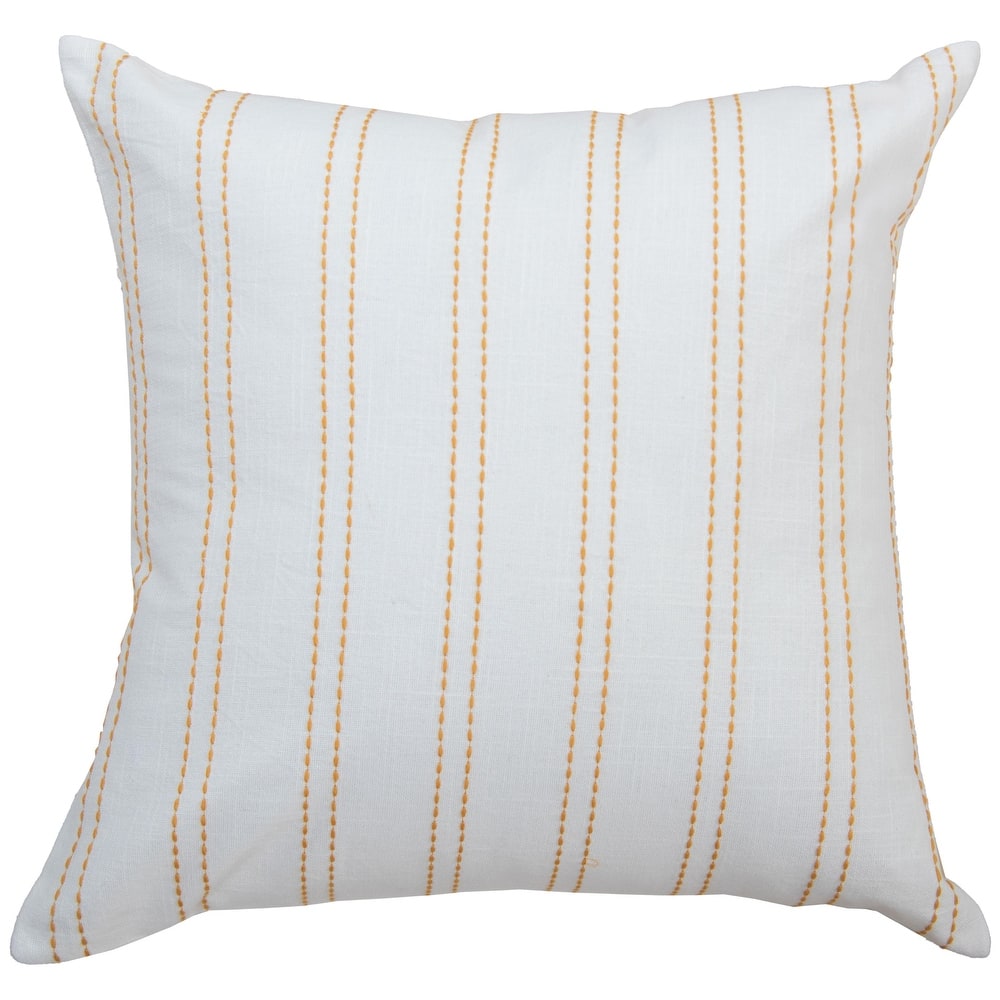 Rizzy Home Striped Embroidered Pillow